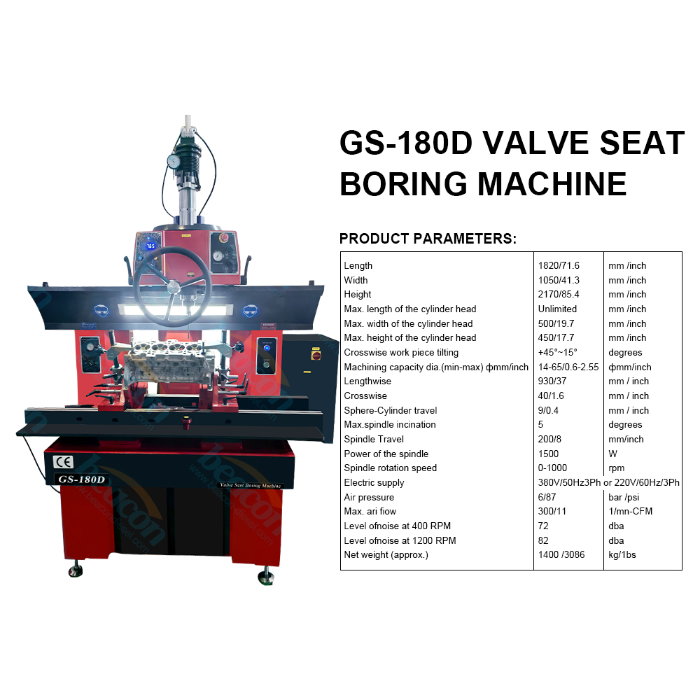 GS-180D Valve Seat Boring Machine for Engine Cylinder Repairing