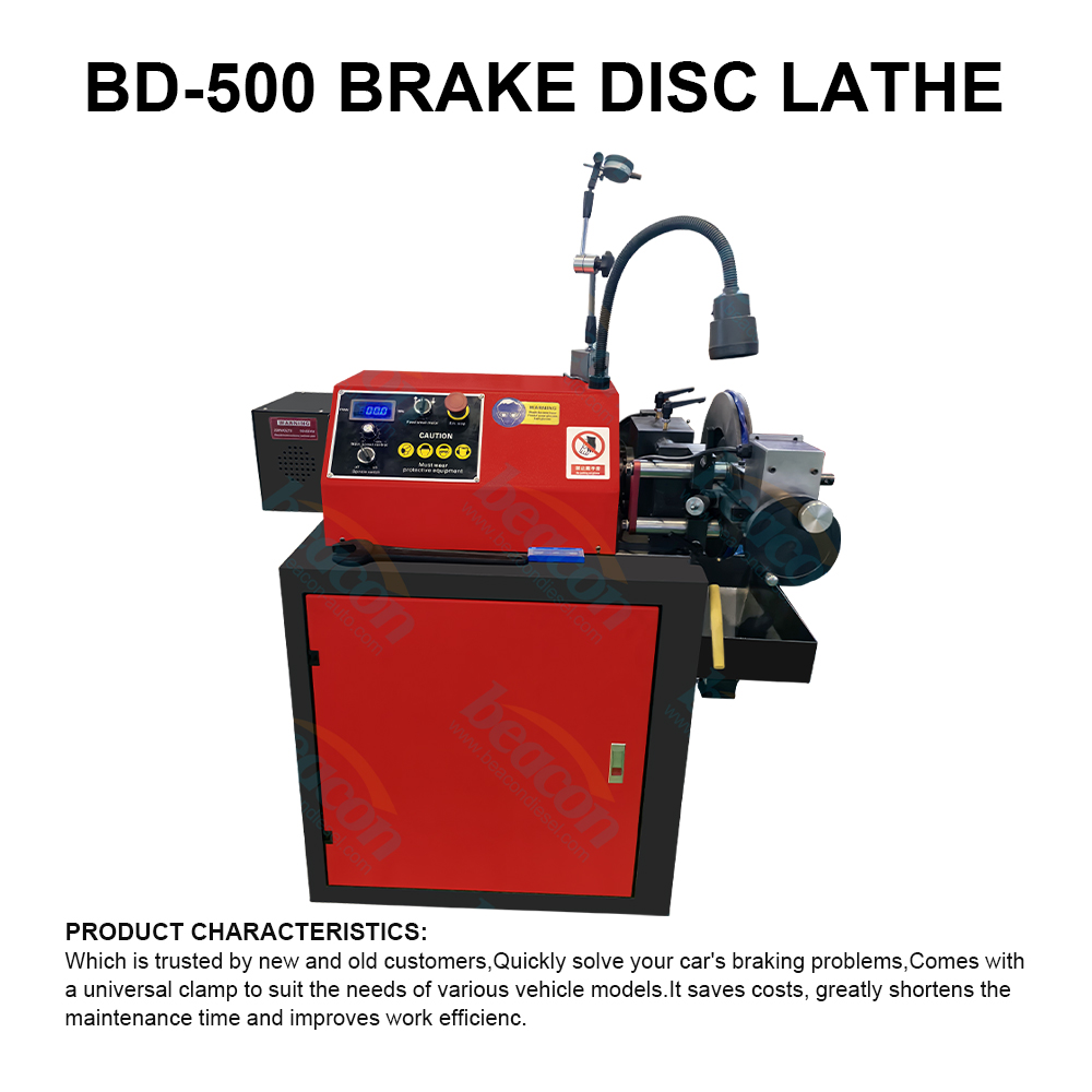 BD-500 Automatic Brake Disc Lathe Machine Drum Repair Skimming Cutting Equipment