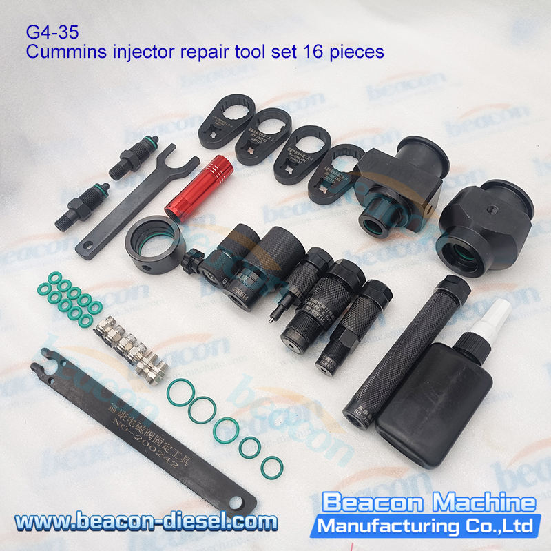 G4-35 Cummins Injector Disassembly & Measuring Tool Kit 16pcs-Beacon ...