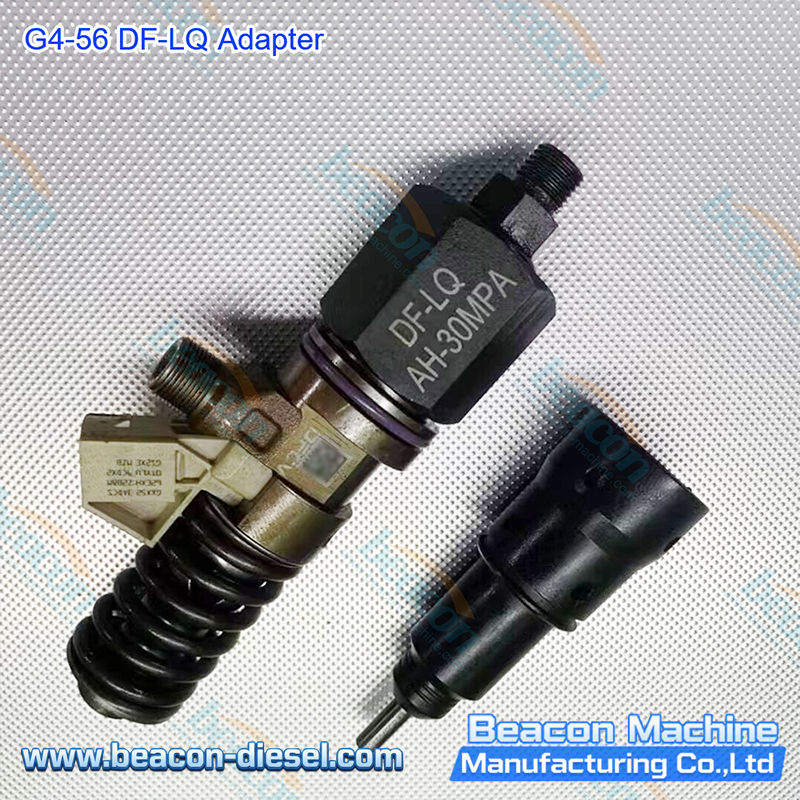 G4-56 DF-LQ Adapter - alternate angle demonstrating the adapter construction and mounting interface for DF-LQ diesel fuel system service and calibration