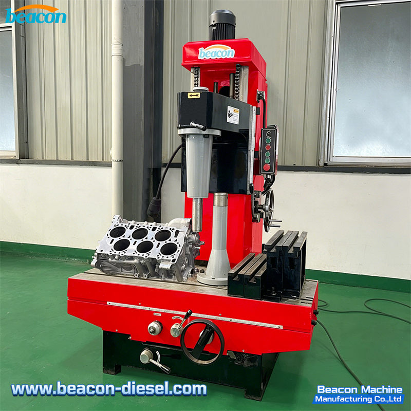 T8018B Cylinder Boring Machine - front overall view of the vertical boring equipment