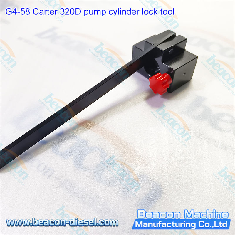 G4-58 CAT 320D Pump Cylinder Lock Tool - side view showing the locking pin and body design
