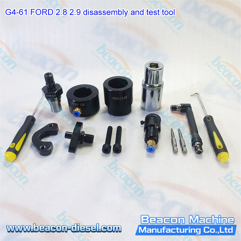 G4-61 FORD 2.8 2.9 Disassembly & Test Tool - detail view of tool components