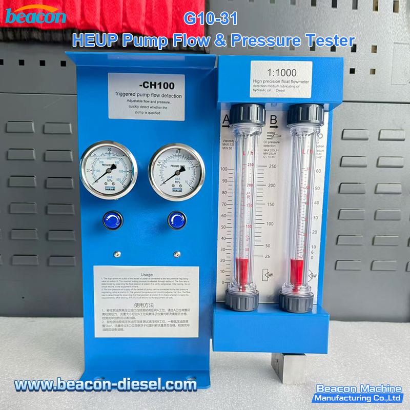 G10-31 HEUP Pump Flow & Pressure Tester - float-type flow indicator detail