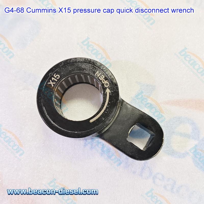 G4-68 Cummins X15 Pressure Cap Quick Disconnect Wrench - Application View