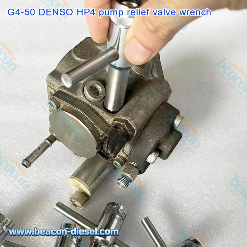 G4-50 DENSO HP4 Pump Relief Valve Wrench - Working View