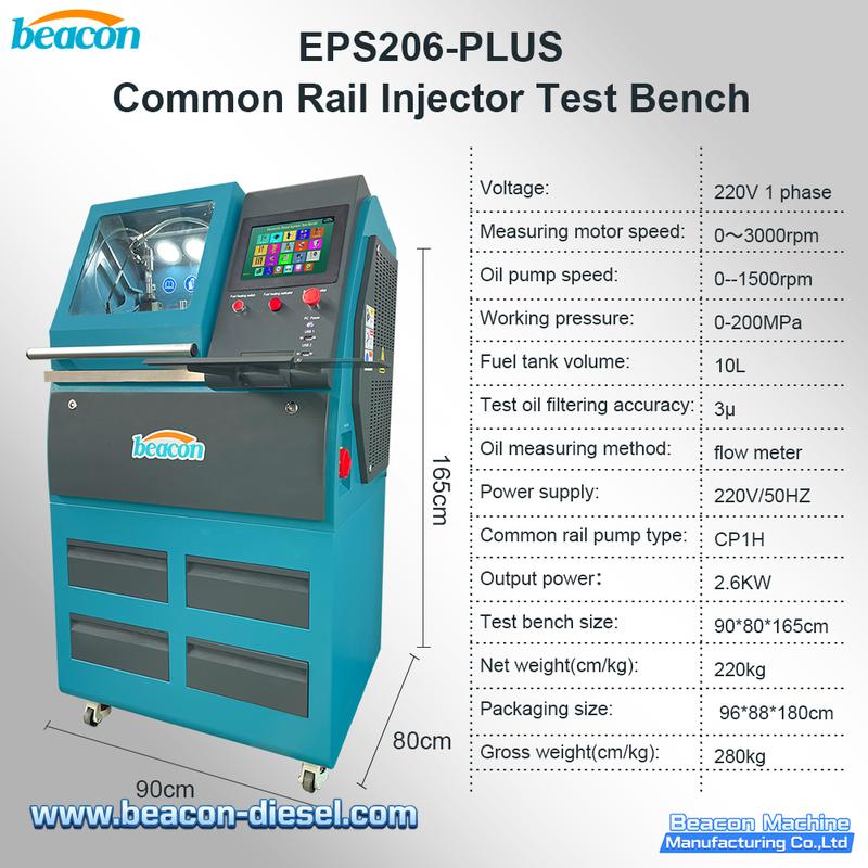EPS206 PLUS Common Rail Injector Test Bench - Technical Parameters