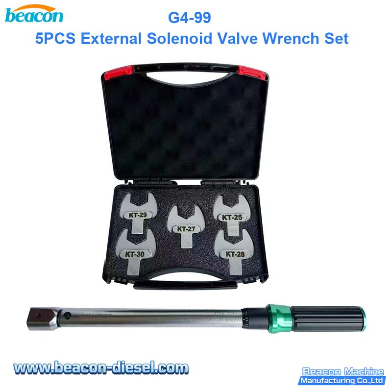 G4-99 5pc External Solenoid Valve Wrench Set - Bosch Denso Delphi Siemens Diesel Injector Service Tool