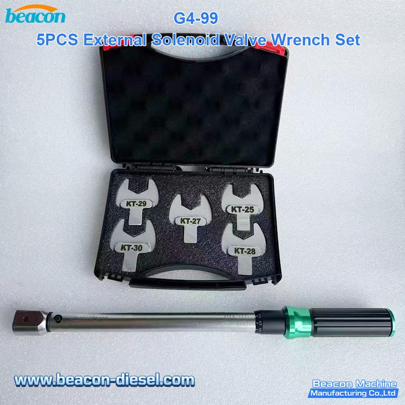 G4-99 5pc External Solenoid Valve Wrench Set - Bosch Denso Delphi Siemens Diesel Injector Service Tool