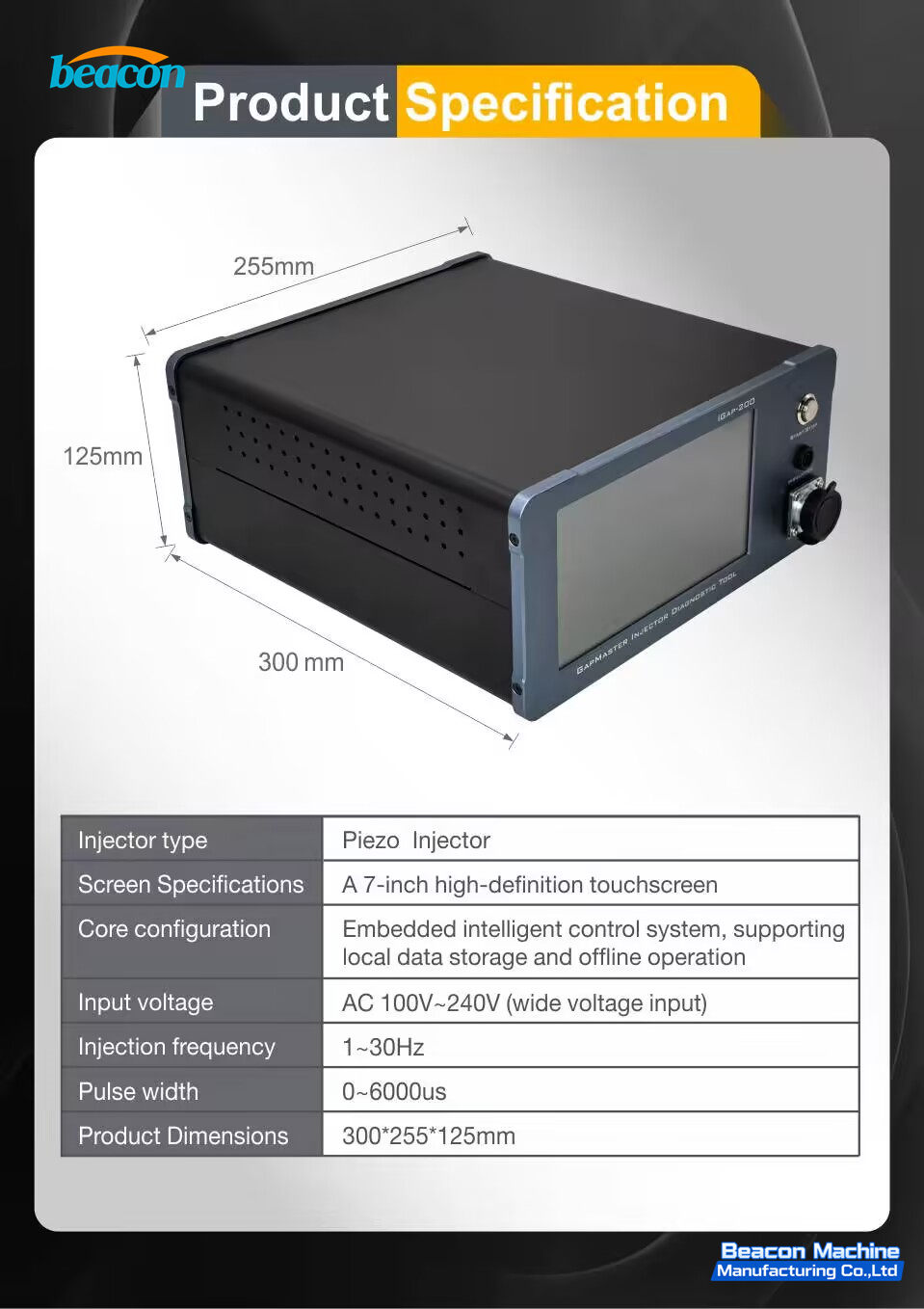 i-GAP 200 Piezo Electric Injector Tester - Display Detail