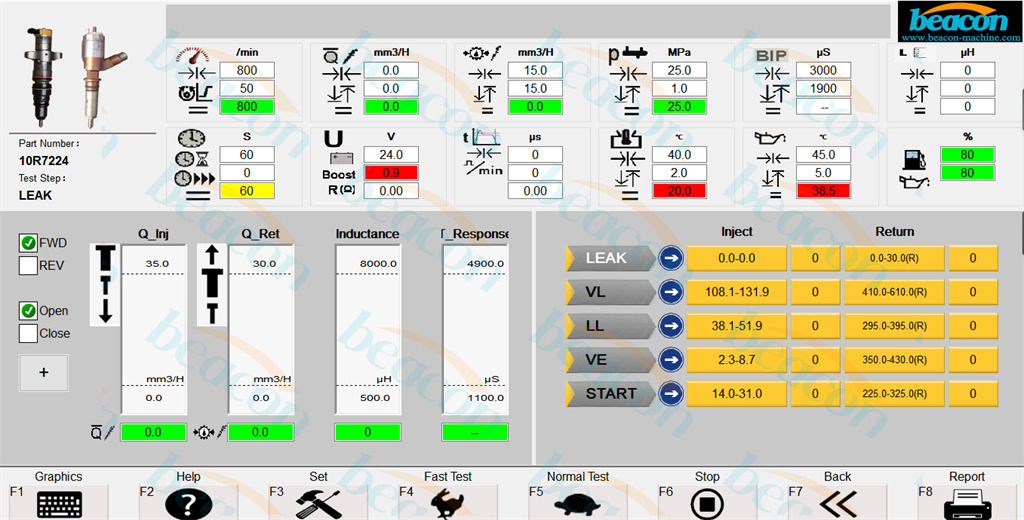 Interface of Testing HEUI