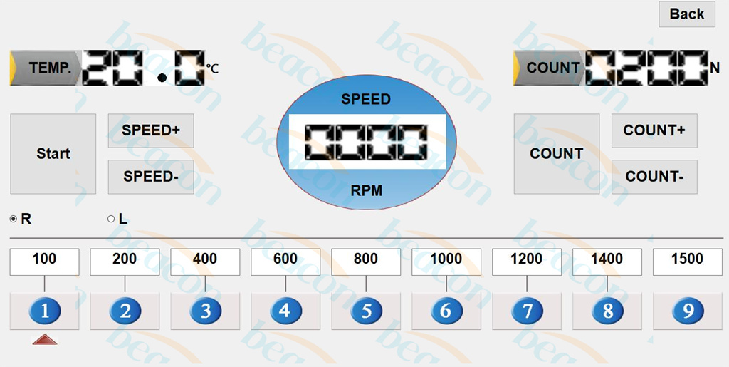 Interface of Testing Mechanical Pump
