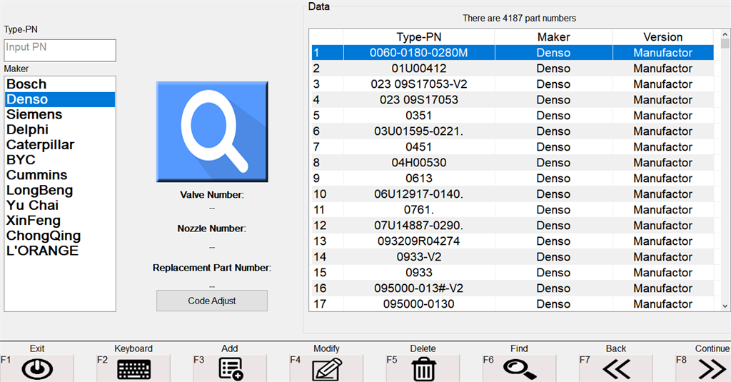 Denso Injector Database