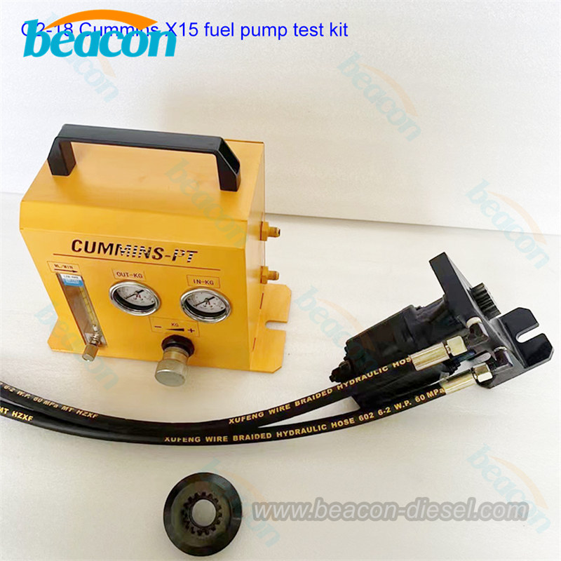 Cummins X15 fuel transfer pump pressure and flow test kit hardware