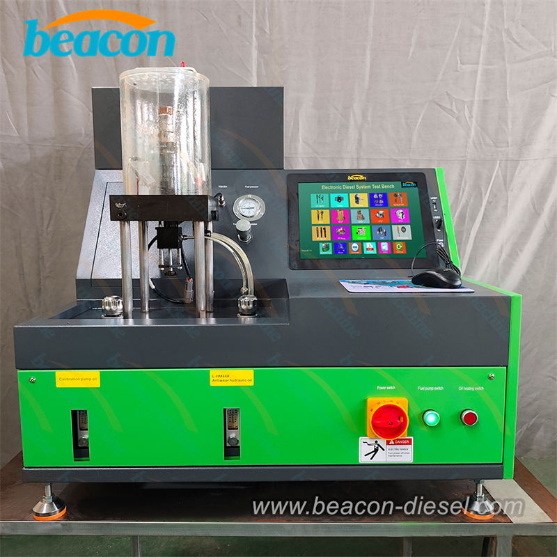 Beacon HEUI-F Injector Test Bench with dual oil system and touch screen for CAT C7 C9 and Isuzu testing