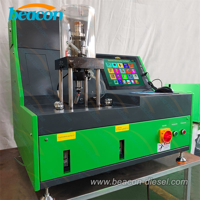 Beacon HEUI-F Injector Test Bench with dual oil system and touch screen for CAT C7 C9 and Isuzu testing
