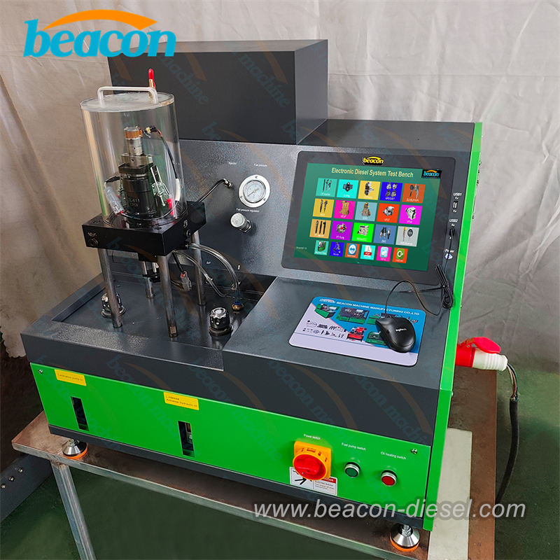 Beacon HEUI-F Injector Test Bench with dual oil system and touch screen for CAT C7 C9 and Isuzu testing