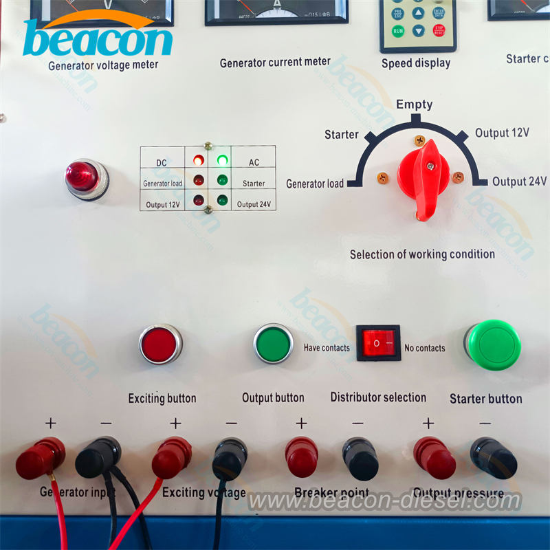 details of BCQZ-2B Electrical Starter and Alternator Test Bench