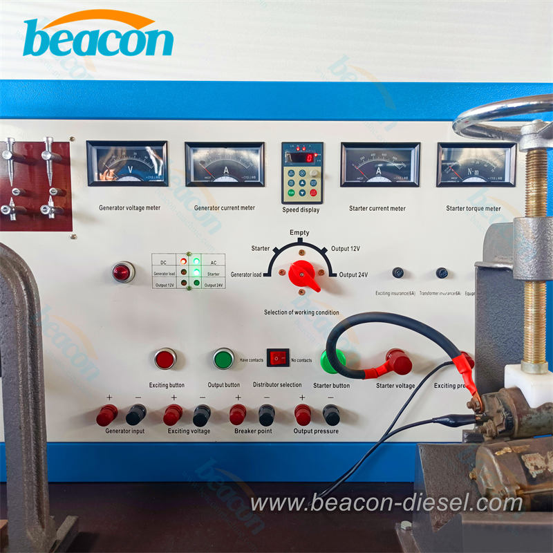 details of BCQZ-2B Electrical Starter and Alternator Test Bench