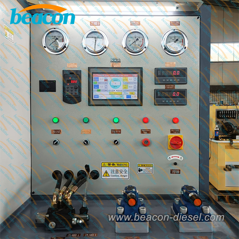 Control panel of hydraulic cylinder comprehensive test platform