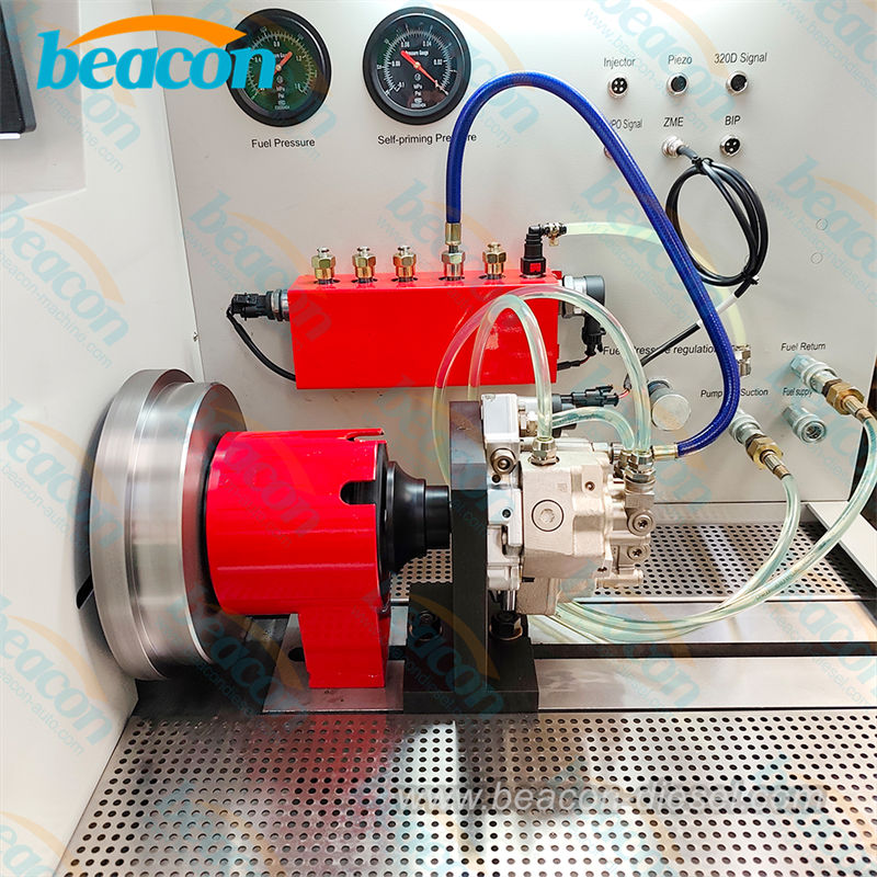 Diesel pump testing fixture on CR IP800 machine