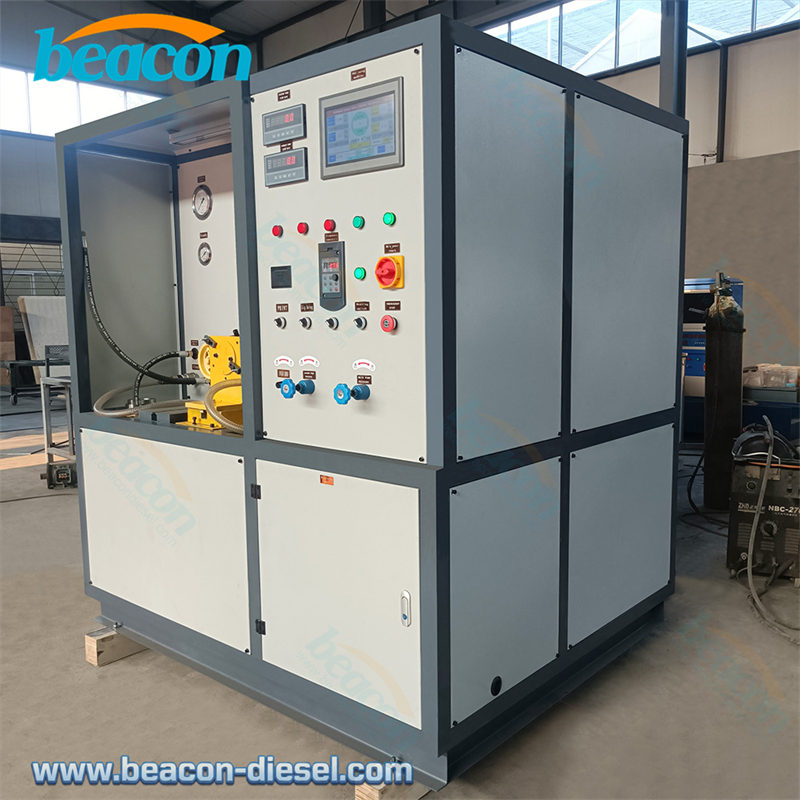 Left front view of the BP-A1 hydraulic power steering pump test bench