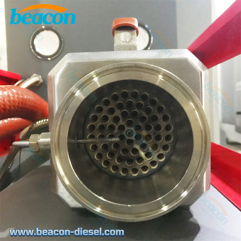 DPF cleaning equipment heating connection fixture