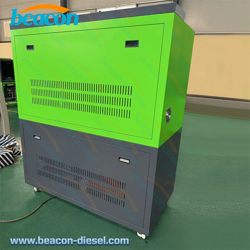 back profile of the diesel injector testing machine showing ventilation