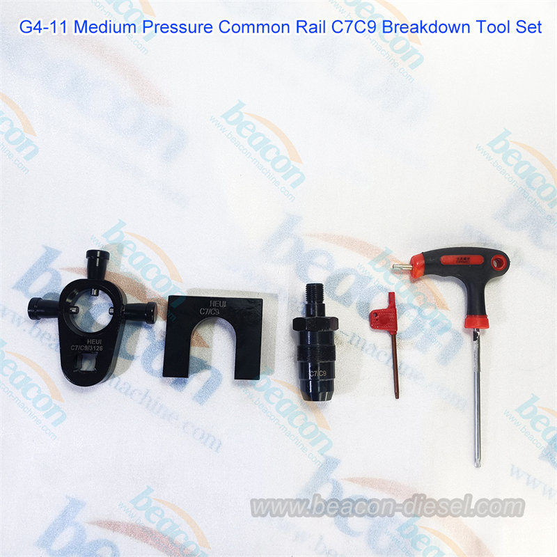 G4-11 medium pressure common rail C7 C9 HEUI injector breakdown tool kit components.