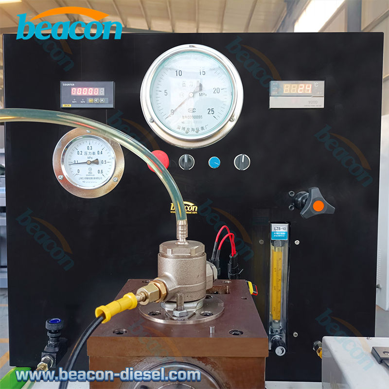 Close-up of GDI pump mounting fixture and high-pressure pipes