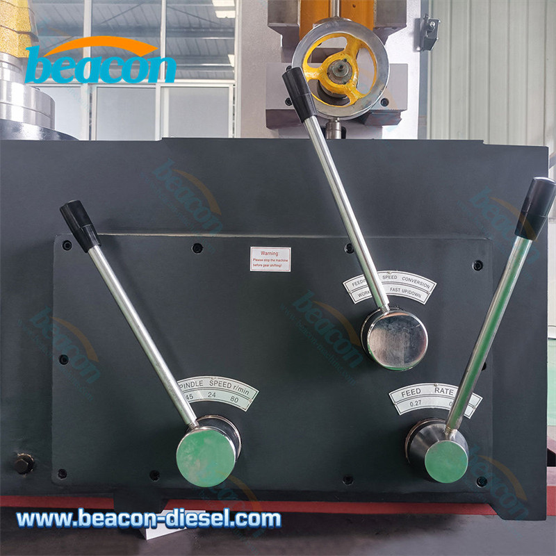 Close up of rigid spindle structure on boring machine