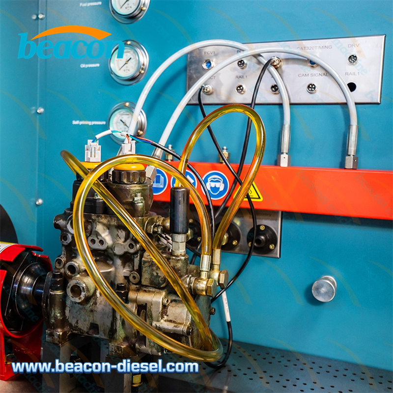 Denso HP0 pump installation and testing setup on Beacon CR819S