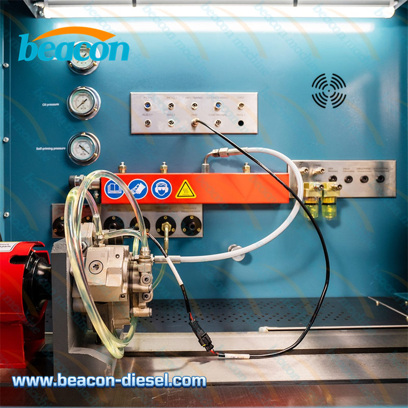 Common rail high pressure fuel pump testing with flow sensors on CR819S