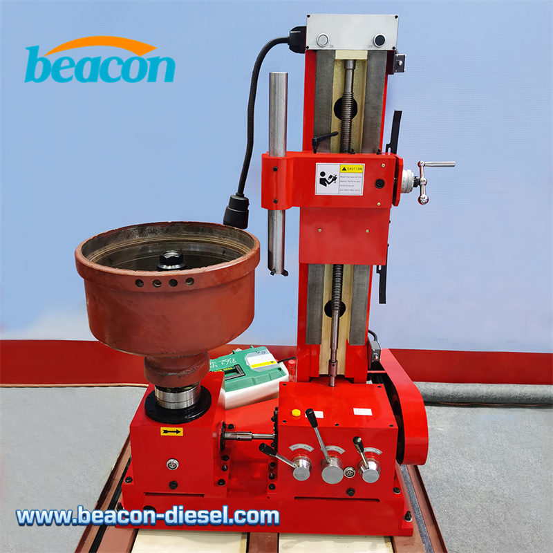 Front view of Beacon T8362 Vertical Brake Drum Boring Machine