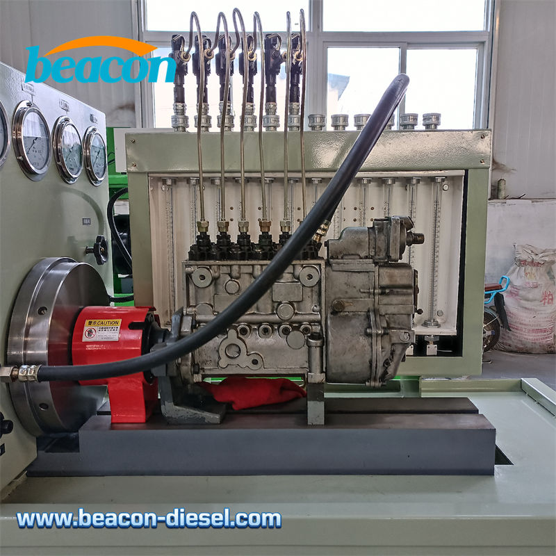 work area of Beacon 12PSD Diesel Injection Pump Test Bench