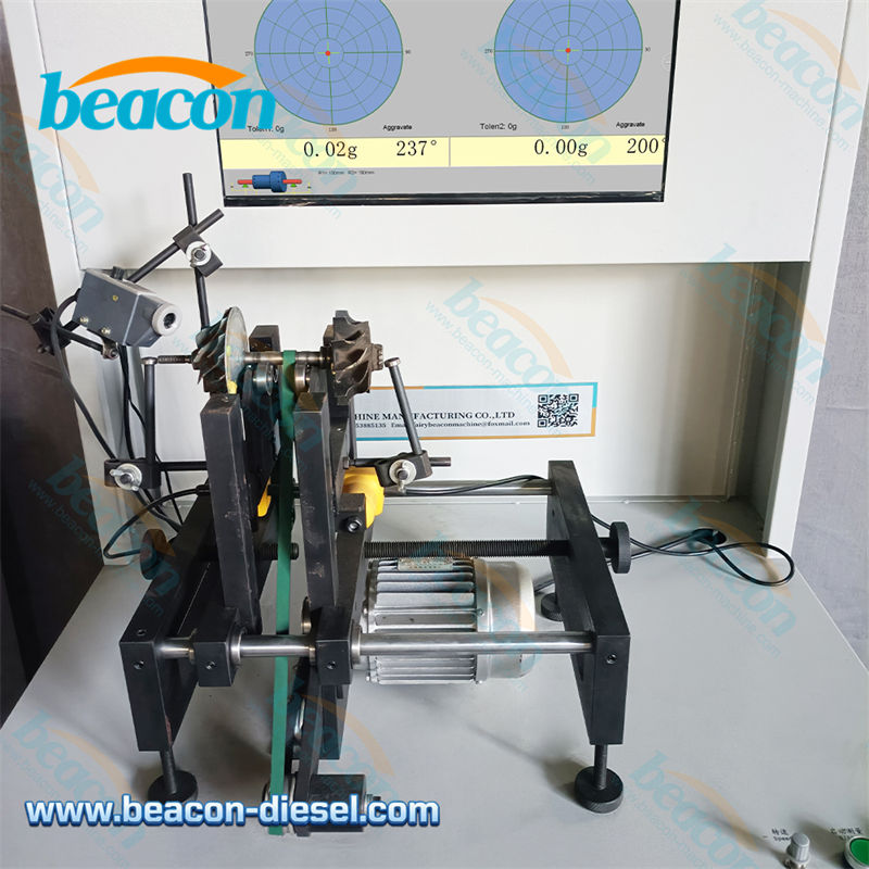 Close-up of the support pedestals and belt drive mechanism