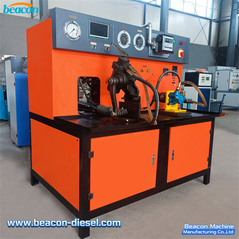 Side view of BC-SGC power steering test bench orange