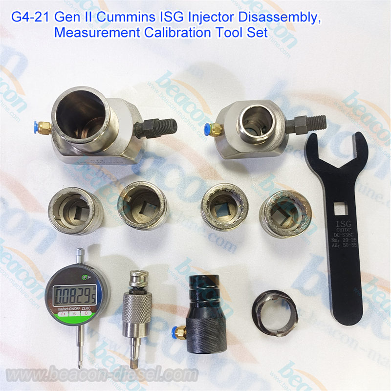 G4-21 Cummins ISG injector disassembly tool kit with digital gauge