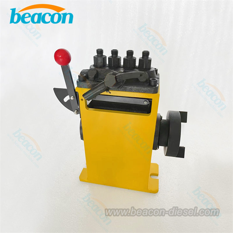 Back connection detail of the test bench fixture