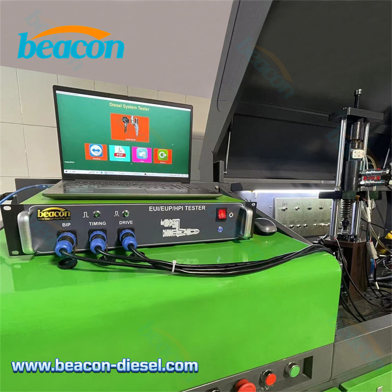 EUS-1800 testing EUI EUP injector on cam box test bench