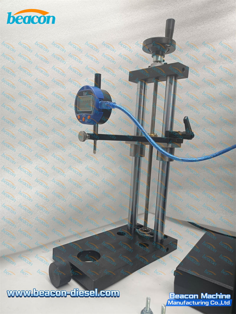 Measuring stand with digital gauge mounted