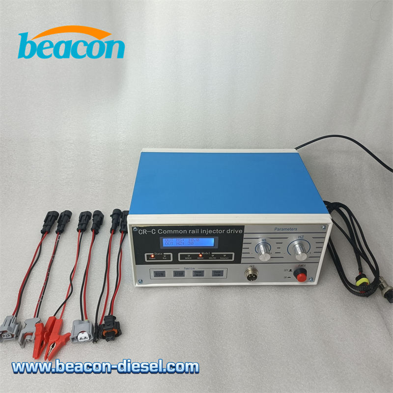 CR-C common rail injector tester front view with wiring harness