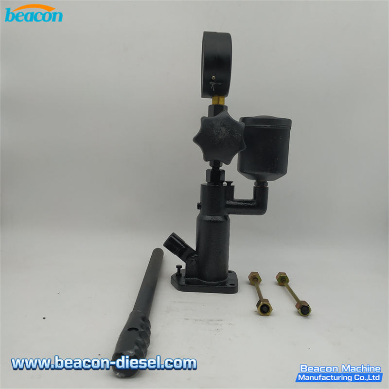 Heavy duty cast iron body nozzle tester side profile