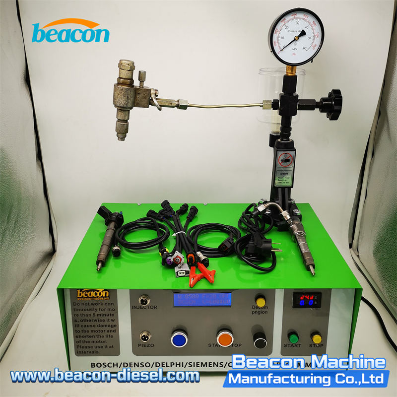 CRS1200 common rail injector tester front view with green casing