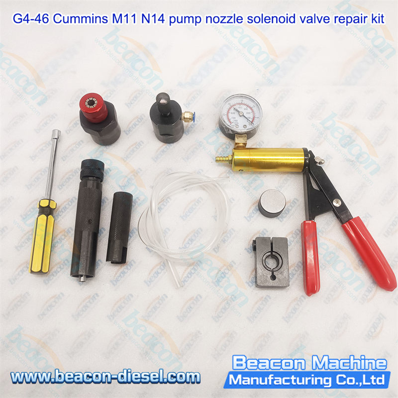 Precision pressure gauge and components of G4-46 repair tool