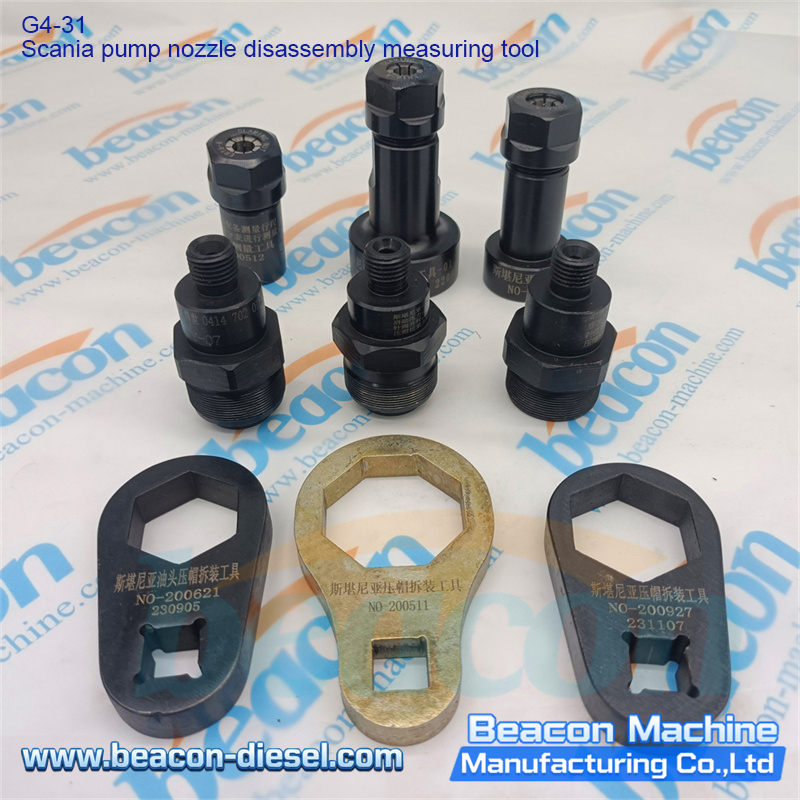 G4-31 Scania pump nozzle disassembly tool set view